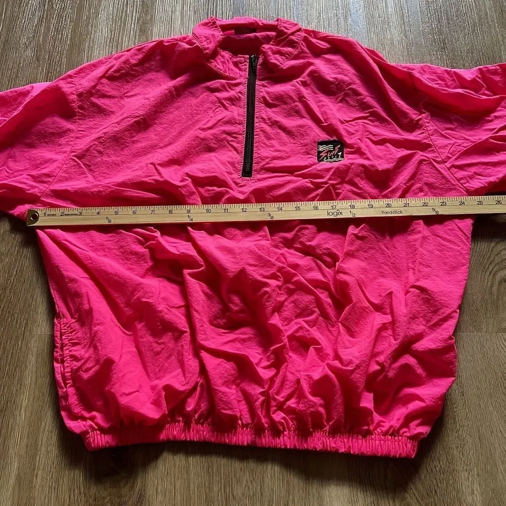 Surf Style Pink Jacket Windbreaker Light Retro Atomic Neon XL 52